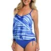 24th & Ocean Caribbean Tide Underwire V-Neck Blouson Tankini Top