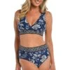 24th & Ocean Bali Batik Over The Shoulder Banded Bikini Top