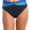24th & Ocean Color Block Twist Front High Waist Bottom