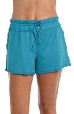 24th & Ocean Solid Front Tie Swim Short Bottom -Swimming Equipment Sale TF9G690 TEA F 1 scaled
