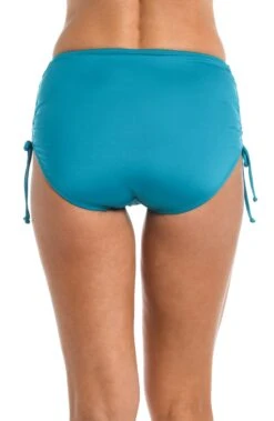 24th & Ocean Solid Mid Waist Side Tie Hipster Bikini Bottom -Swimming Equipment Sale TF9G695 TEA B 1 scaled
