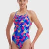 Amanzi Womens Tie Back One Piece - Spectrum