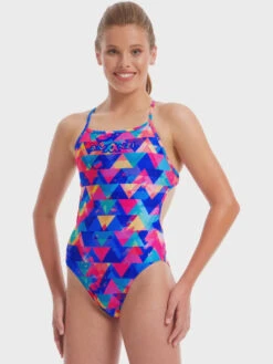 Amanzi Womens Tie Back One Piece - Spectrum
