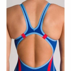 Arena Womens Carbon Core FX Open Back - Ocean Blue -Swimming Equipment Sale arena powerskin carbon core fx open back ocean blue back close up